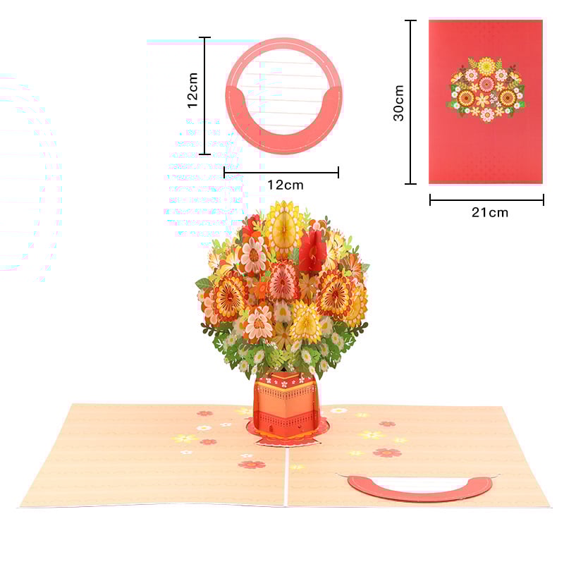 FOREVER-BLOOMING 3D VALENTINE'S POP-UP CARD Write down your love for her and make her smile 💖💌