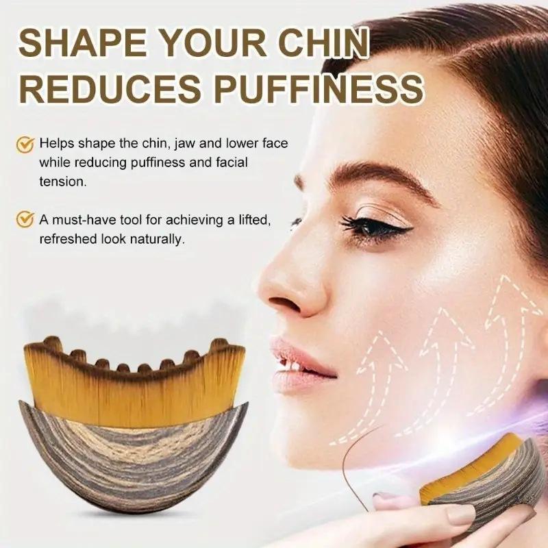 (Buy one, get one free)Lymphatic Contour Face Brush for Jawline & Chin Sculpting – Dry Brushing Massager for Lymphatic Drainage & Facial Fatigue Relief, Ergonomically Designed to Fit The Skin Precisely