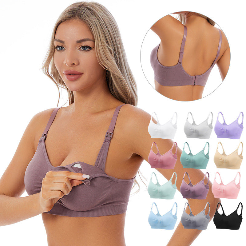 Seamless Maternity & Nursing Bra – Front Button, Lift & Support 👶🤱✨