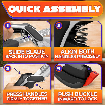 ✂️ Clearance Sale 🧹 Kitchen Shears with Built-in Board | Chop & Pour Directly Into Bowls 🥗✨