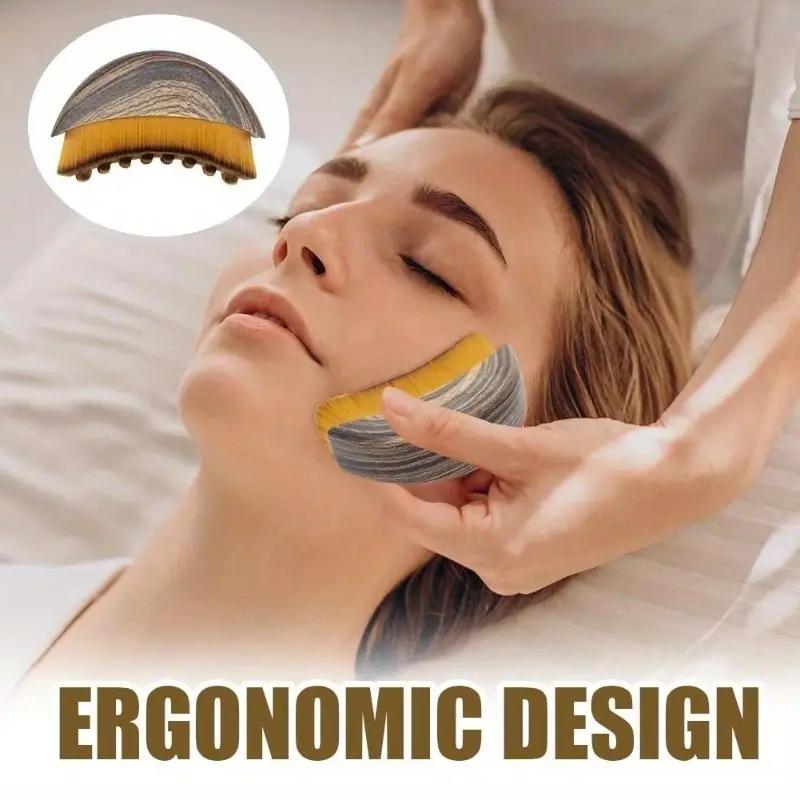 (Buy one, get one free)Lymphatic Contour Face Brush for Jawline & Chin Sculpting – Dry Brushing Massager for Lymphatic Drainage & Facial Fatigue Relief,  Ergonomically Designed to Fit The Skin Precisely