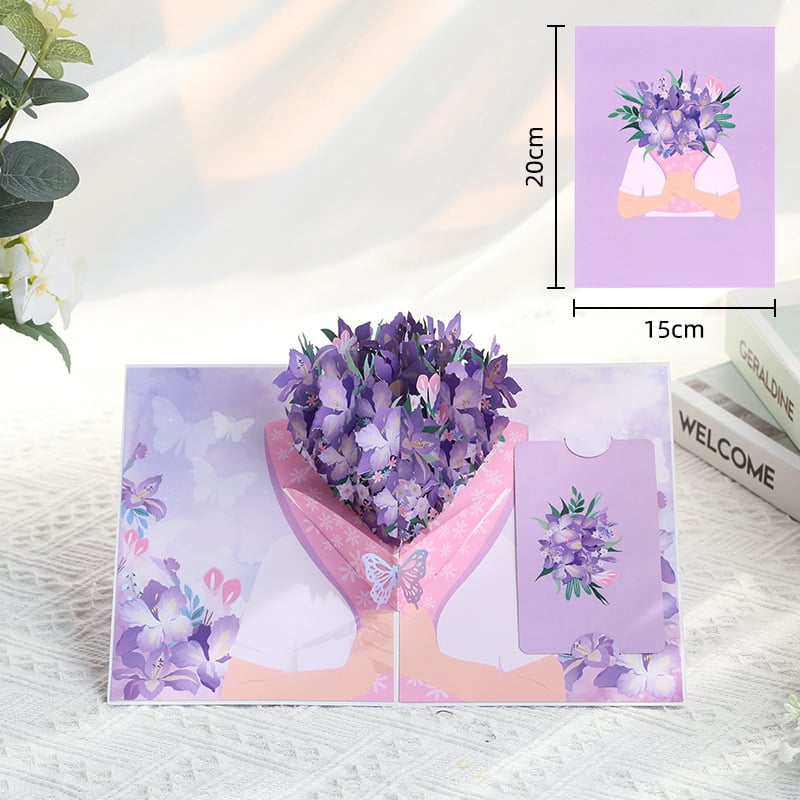 FOREVER-BLOOMING 3D VALENTINE'S POP-UP CARD Write down your love for her and make her smile 💖💌