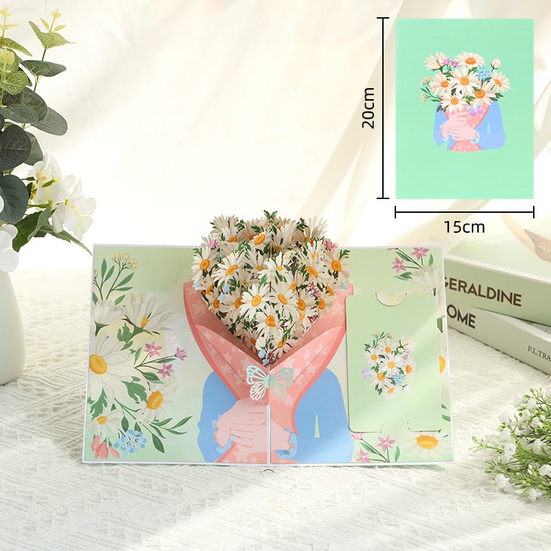 FOREVER-BLOOMING 3D VALENTINE'S POP-UP CARD Write down your love for her and make her smile 💖💌