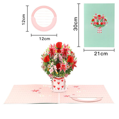 FOREVER-BLOOMING 3D VALENTINE'S POP-UP CARD Write down your love for her and make her smile 💖💌