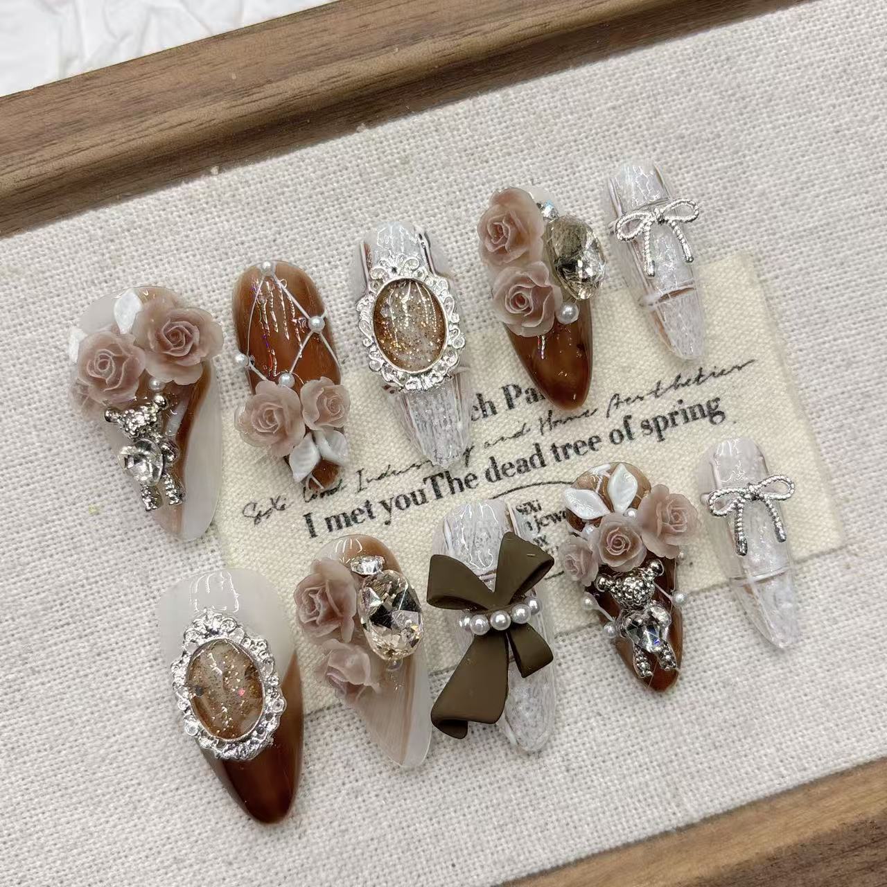 Bow Rhinestone Press-On Nails 💅✨ Over 50% OFF — Limited-Time Flash Sale! ⏰💎