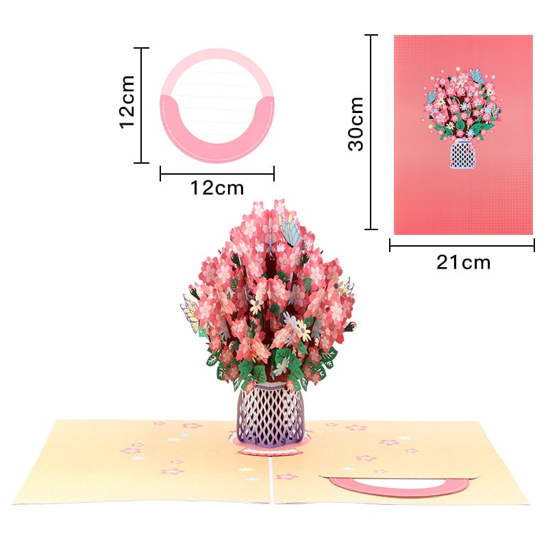 FOREVER-BLOOMING 3D VALENTINE'S POP-UP CARD Write down your love for her and make her smile 💖💌
